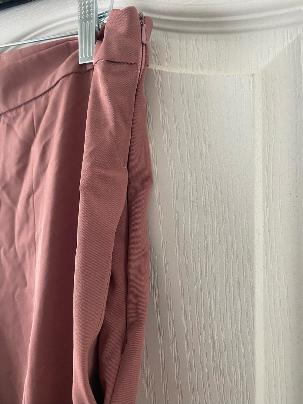 Danica High-Rise Split-Hem Wide Leg Pants in Dusty Rose Quiet Luxury Workwear L - Picture 8 of 14